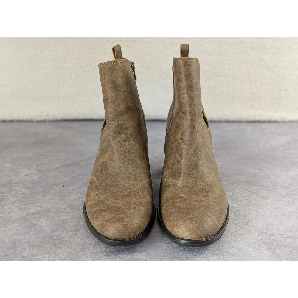 Baretraps Rhoslyn Mushroom Brown Ankle Boots Womens 11M Posture+ Block Heel